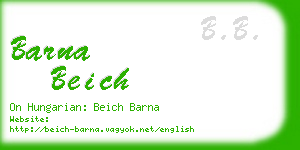 barna beich business card